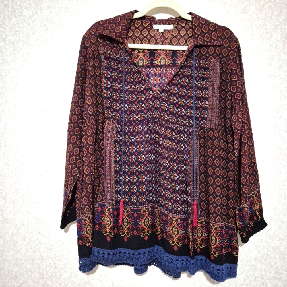 Love Kyla Vibrant..bohemian Gipsy Geometric Fabric..SIZE:M
